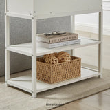 MULTI - TIER BEDSIDE TABLE WITH POWERBOARD WHITE