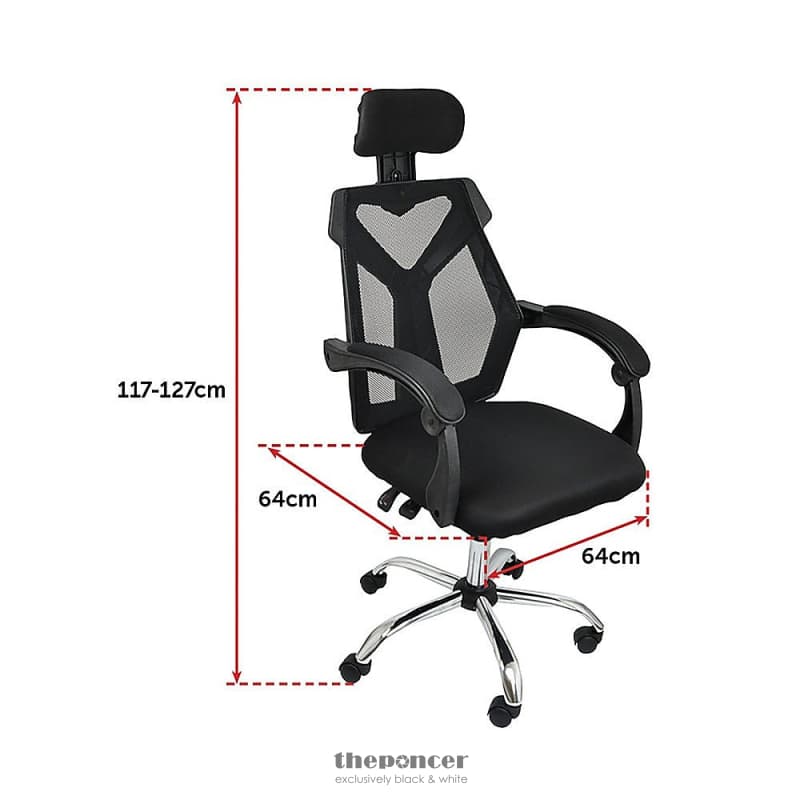 OFFICE CHAIR GAMING COMPUTER CHAIRS MESH BACK FOAM SEAT