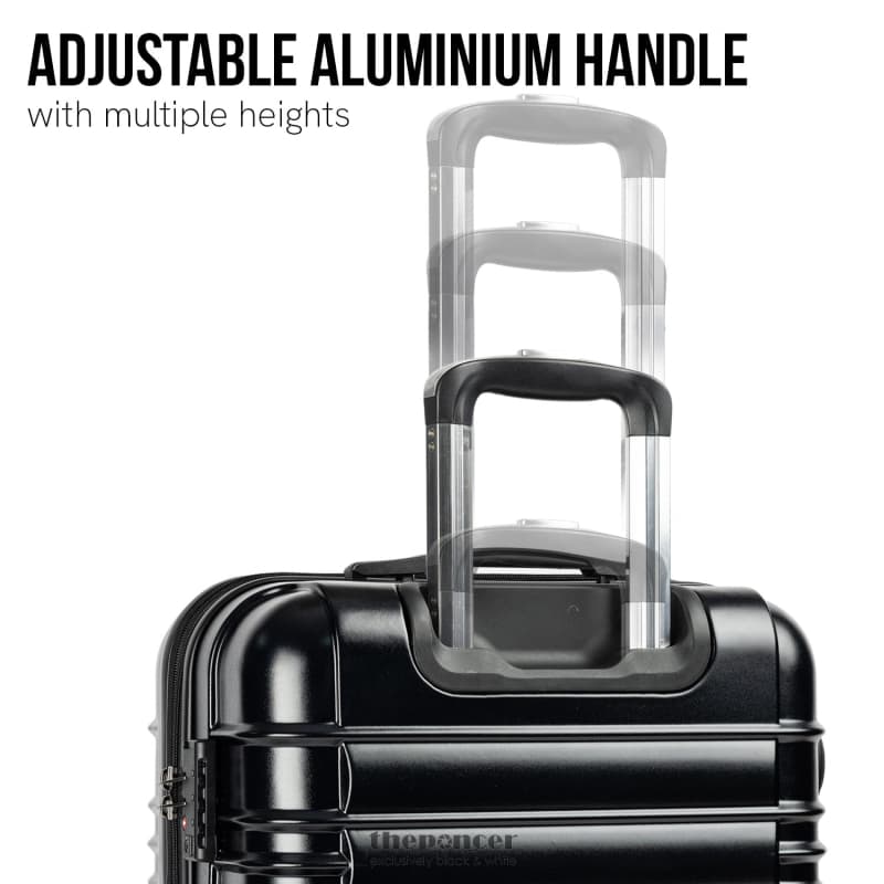 OLYMPUS NOCTIS 3PC LUGGAGE SET HARD SHELL ABS+PC - STYGIAN