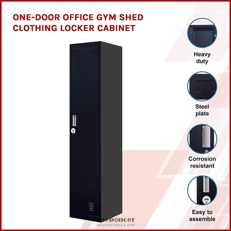 ONE-DOOR OFFICE GYM SHED CLOTHING LOCKER CABINET