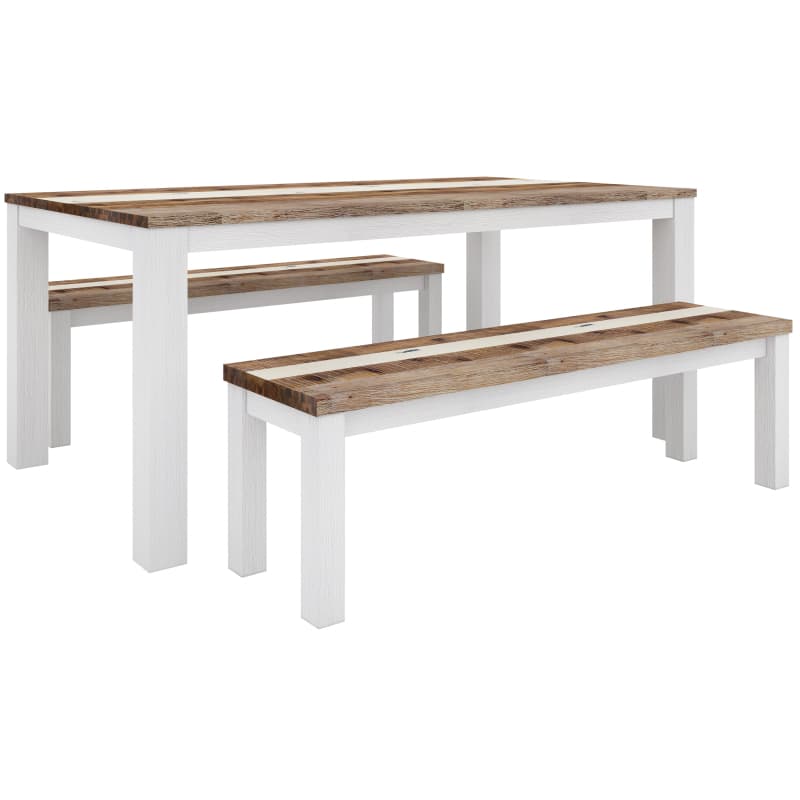 ORVILLE 3PC DINING SET 1.8M TABLE 1.5M BENCH SOLID ACACIA