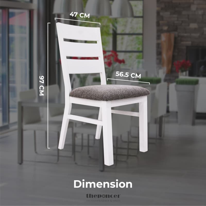 ORVILLE DINING CHAIR SET OF 2 SOLID ACACIA WOOD DINING
