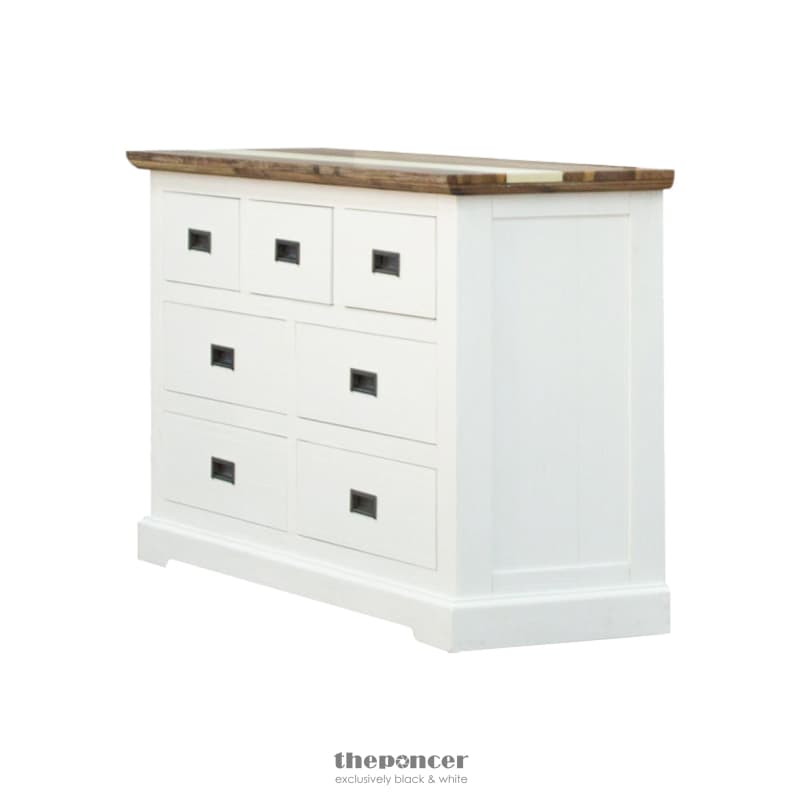 ORVILLE DRESSER 7 CHEST OF DRAWERS SOLID WOOD STORAGE