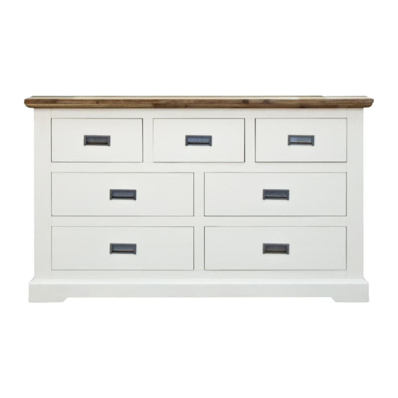 ORVILLE DRESSER 7 CHEST OF DRAWERS SOLID WOOD STORAGE