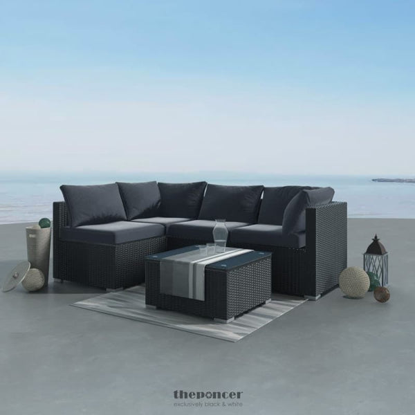 OUTDOOR MODULAR LOUNGE SOFA BONDI-BLACK