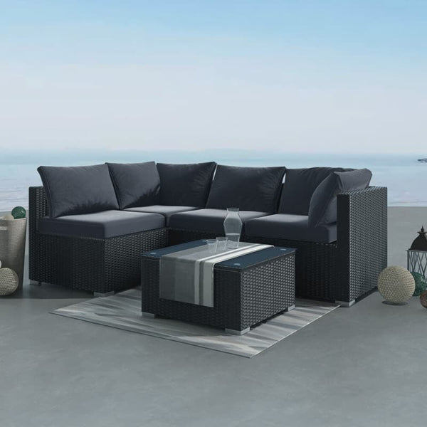 OUTDOOR MODULAR LOUNGE SOFA BONDI-BLACK