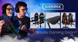 OVERDRIVE GAMING DESK 120CM PC COMPUTER LED LIGHTS CARBON