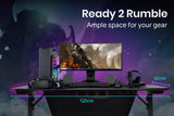 OVERDRIVE GAMING DESK 120CM PC COMPUTER LED LIGHTS CARBON