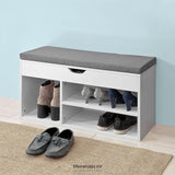 PADDED SHOE BENCH LIFT UP STORAGE