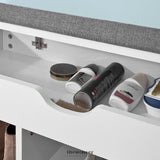 PADDED SHOE BENCH LIFT UP STORAGE