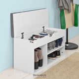 PADDED SHOE BENCH LIFT UP STORAGE