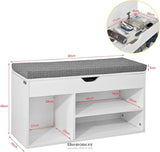 PADDED SHOE BENCH LIFT UP STORAGE