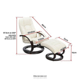 PU LEATHER DELUXE MASSAGE CHAIR RECLINER OTTOMAN LOUNGE