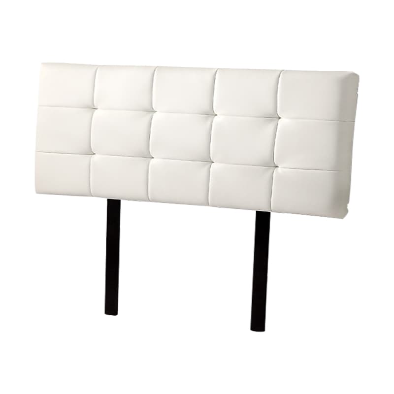 PU LEATHER DOUBLE BED DELUXE HEADBOARD BEDHEAD - WHITE