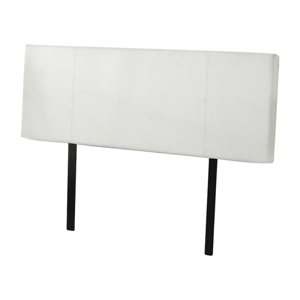 PU LEATHER DOUBLE BED HEADBOARD BEDHEAD - WHITE