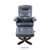 PU LEATHER MASSAGE CHAIR RECLINER OTTOMAN LOUNGE REMOTE