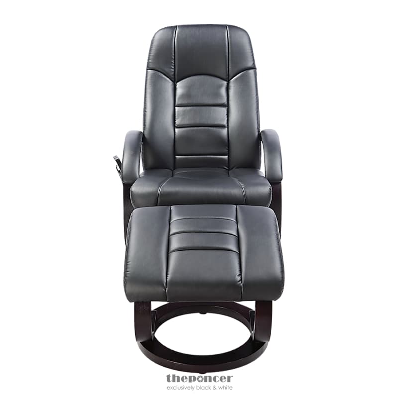 PU LEATHER MASSAGE CHAIR RECLINER OTTOMAN LOUNGE REMOTE