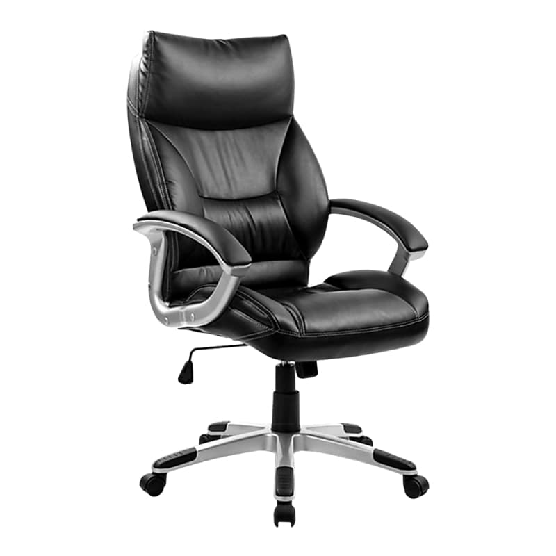 PU LEATHER OFFICE CHAIR EXECUTIVE PADDED BLACK