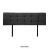 PU LEATHER QUEEN BED DELUXE HEADBOARD BEDHEAD - BLACK