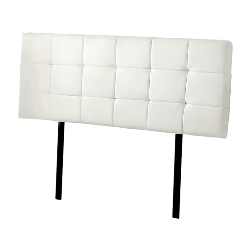 PU LEATHER QUEEN BED DELUXE HEADBOARD BEDHEAD - WHITE