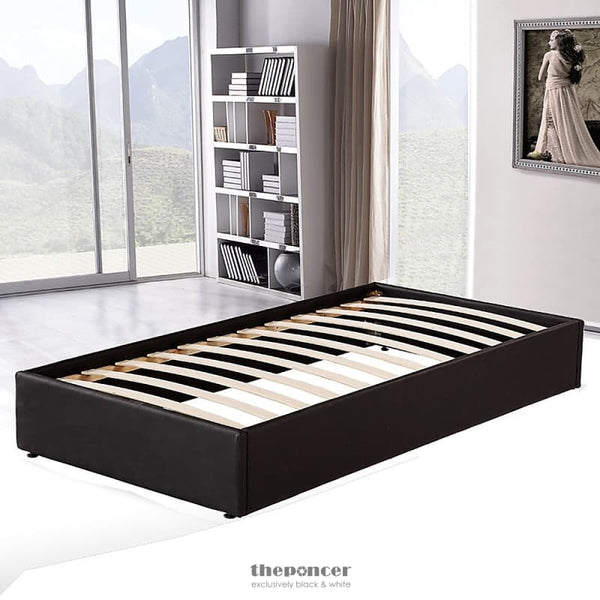 PU LEATHER SINGLE BED ENSEMBLE FRAME