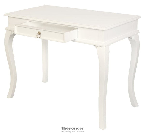 QUEEN ANN 1 DRAWER SOFA TABLE (WHITE)