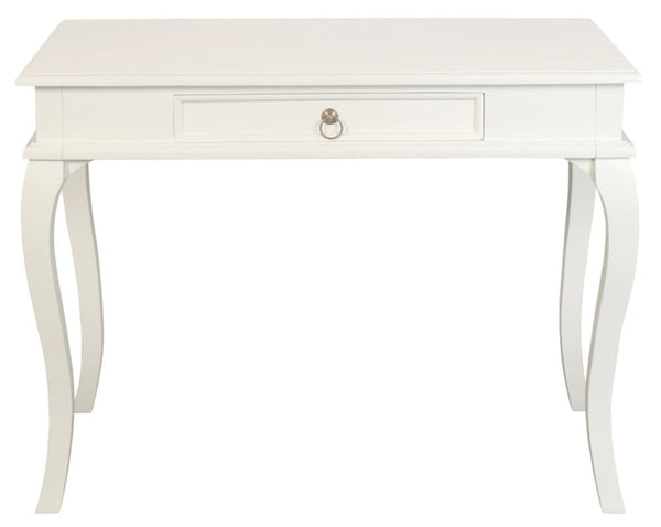 QUEEN ANN 1 DRAWER SOFA TABLE (WHITE)