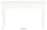 QUEEN ANN 2 DRAWER SOFA TABLE (WHITE)