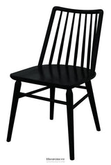 RIVIERA SOLID OAK DINING CHAIR - SET OF 2 (BLACK)