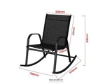 ROCKING CHAIR HIGH BACK ROCKER CHAIRS STEEL METAL TEXTILENE