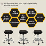 SALON CHAIR BAR SWIVEL STOOL OFFICE ROLLER WHEELS PORTABLE