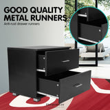 SARANTINO BEDSIDE TABLE CABINET STORAGE CHEST 2 DRAWERS