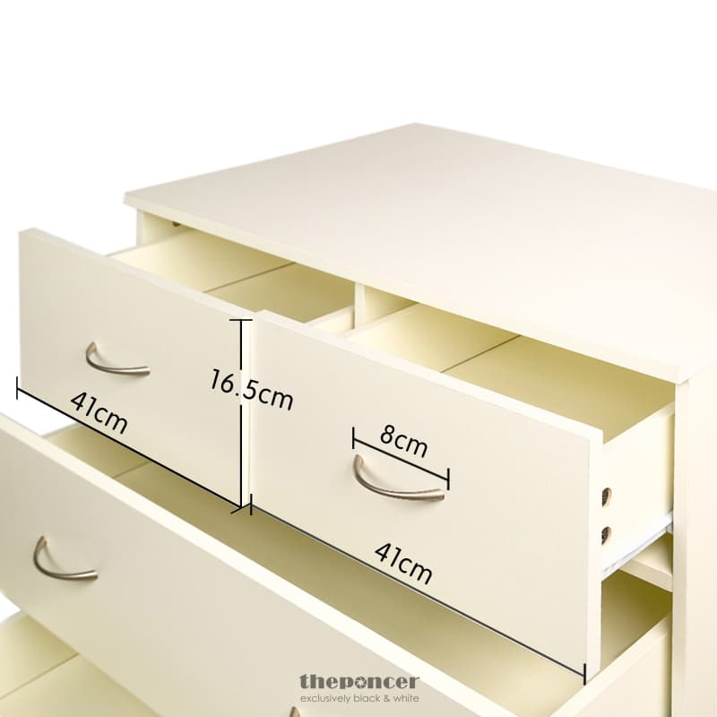 SARANTINO TALLBOY DRESSER 6 CHEST OF DRAWERS CABINET 85 X