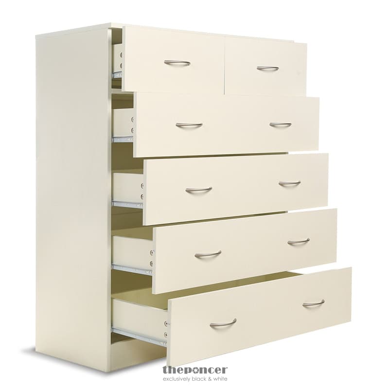 SARANTINO TALLBOY DRESSER 6 CHEST OF DRAWERS CABINET 85 X