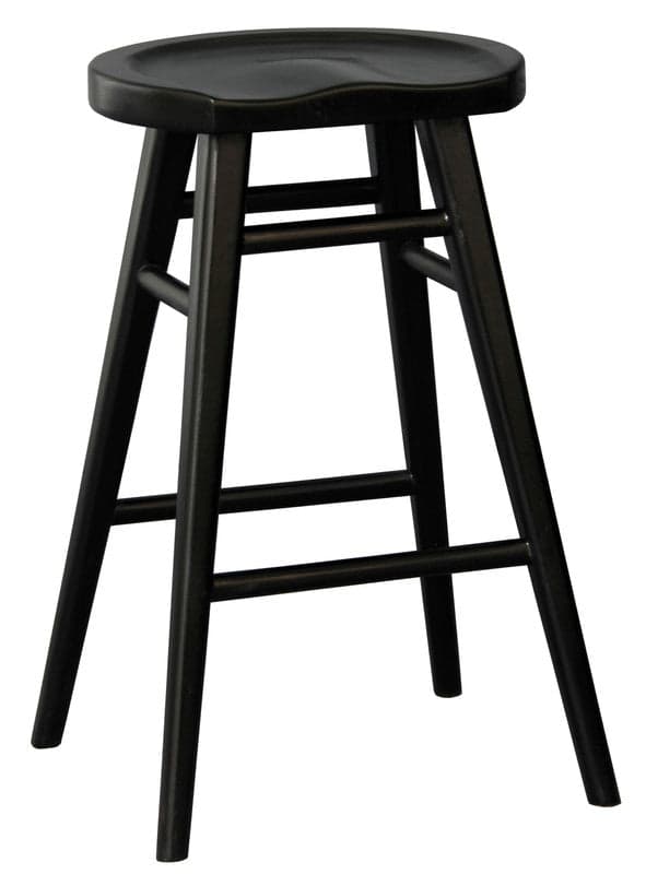 SCANDINAVIAN TIMBER KITCHEN COUNTER STOOL (BLACK)