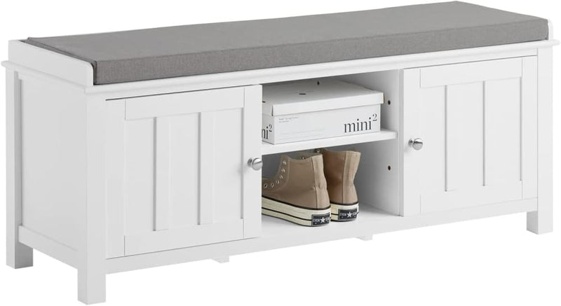 SHOE CABINET BENCH WHITE