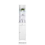 SIAN BATHROOM TALL STORAGE CABINET ORGANISER - WHITE