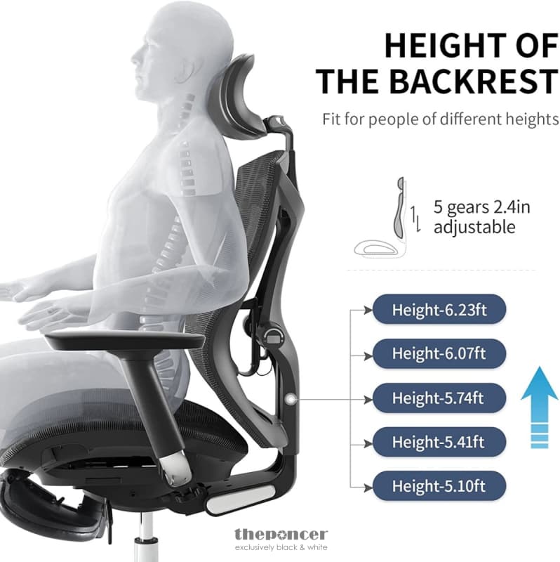 SIHOO ERGONOMIC OFFICE CHAIR V1 4D ADJUSTABLE HIGH-BACK