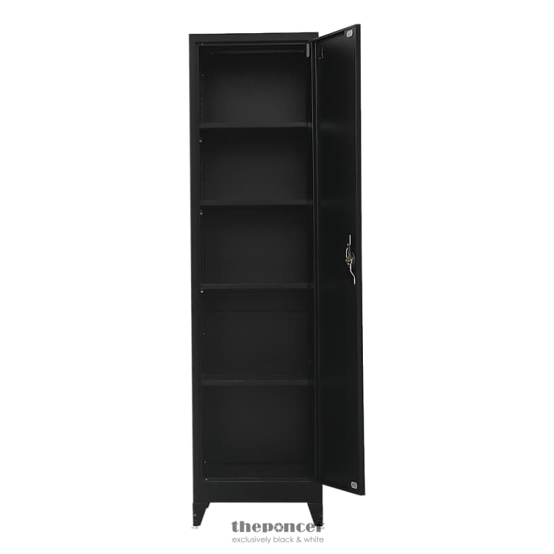 SINGLE-DOOR METAL TALL CABINET SHELF STORAGE FOR HOME