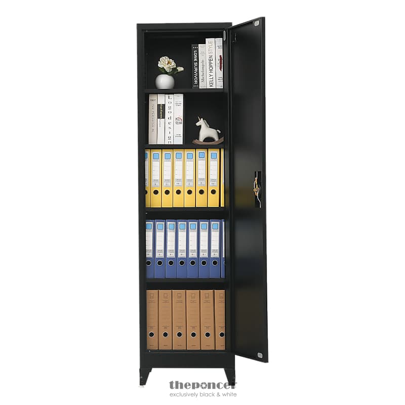 SINGLE-DOOR METAL TALL CABINET SHELF STORAGE FOR HOME