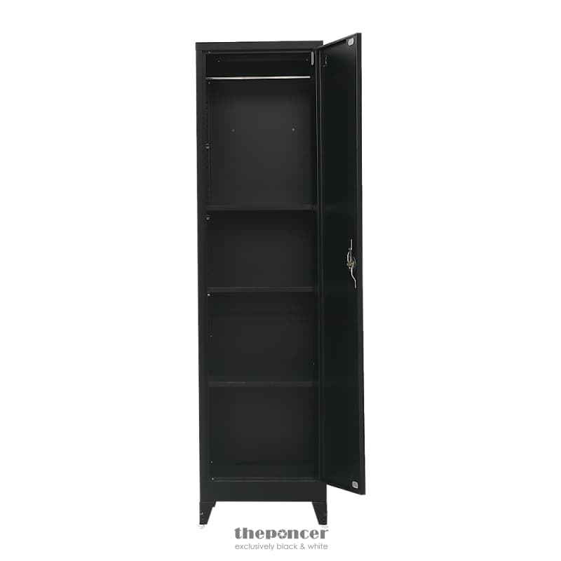 SINGLE-DOOR METAL TALL CABINET SHELF STORAGE FOR HOME