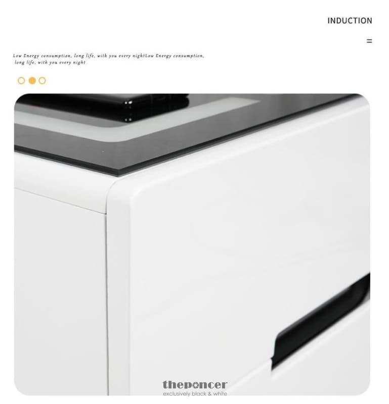 SMART BEDSIDE TABLES SIDE 3 DRAWERS WIRELESS CHARGING USB