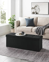 SONGMICS 110CM FOLDABLE BENCH WITH STORAGE SPACE