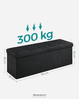 SONGMICS 110CM FOLDABLE BENCH WITH STORAGE SPACE