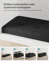 SONGMICS 110CM FOLDABLE BENCH WITH STORAGE SPACE