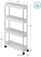 SONGMICS 4-TIER SLIDE OUT SLIM NARROW SPACE ORGANIZER