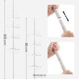 SONGMICS ADJUSTABLE BATHROOM CORNER SHELF WITH 4 TRAYS WHITE