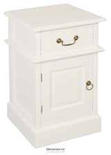 TASMANIA 1 SOLID DOOR 1 DRAWER BEDSIDE (WHITE)