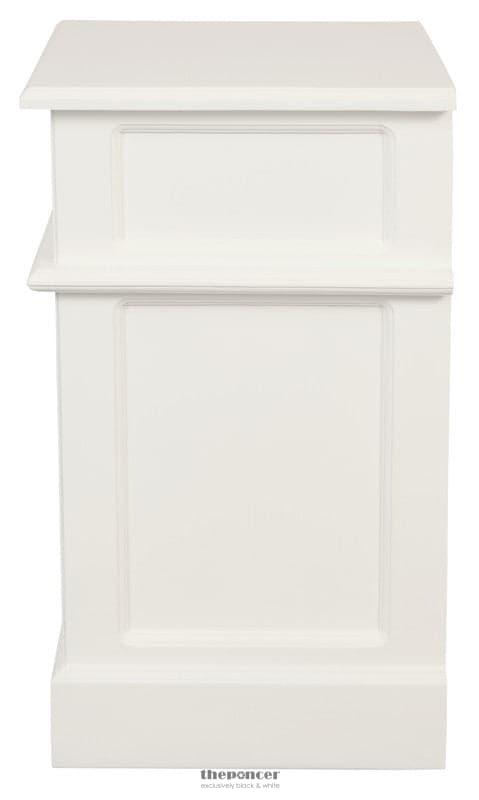 TASMANIA 1 SOLID DOOR 1 DRAWER BEDSIDE (WHITE)