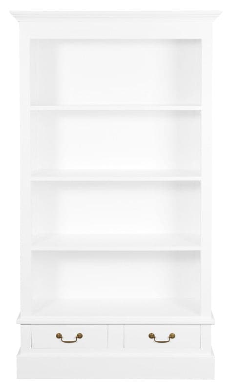 TASMANIA 2 DRAWER BOOKCASE (WHITE)